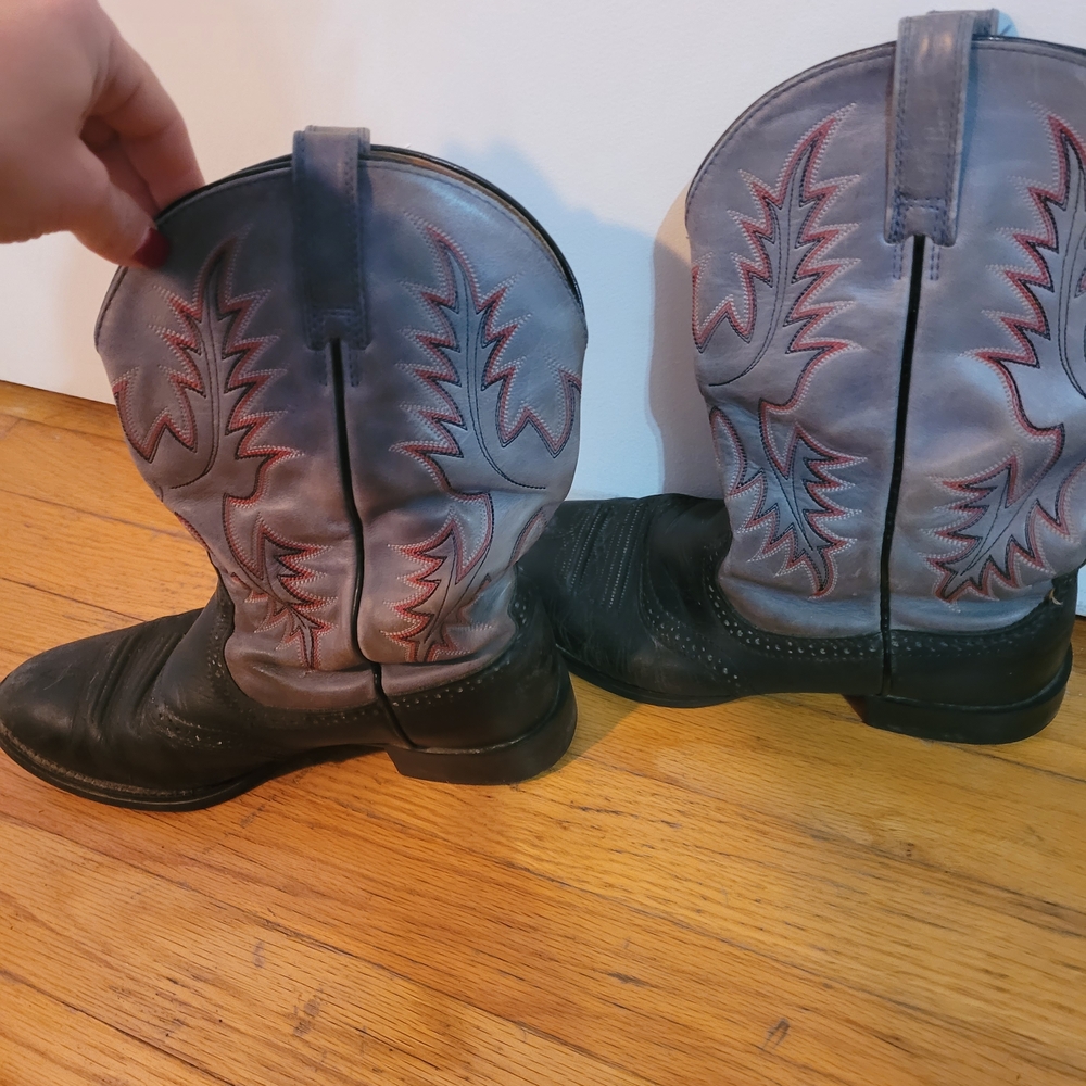 Ariat Blueish Grey & Black Western Cowboy Boots